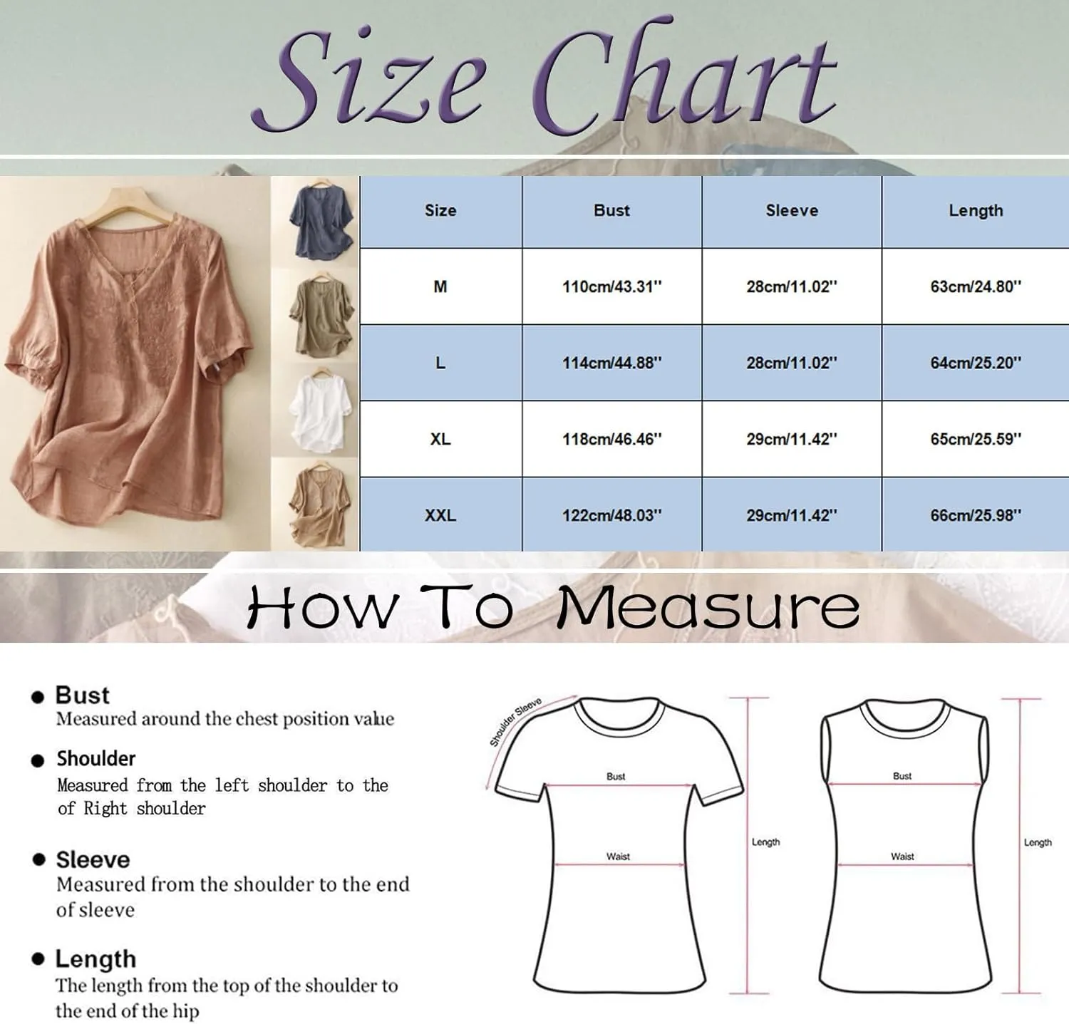 Women's Cotton Linen Tops Plus Size Lace V Neck Half Sleeve Shirts for Women Summer Trendy Embroidery Blouse Casual Soild Tee