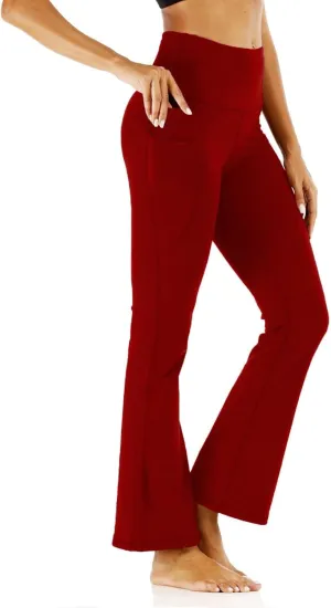 Womens High Waist Pant Soft Sport Yoga Leggings Workout Running Trousers Vs Yoga Pants Flare
