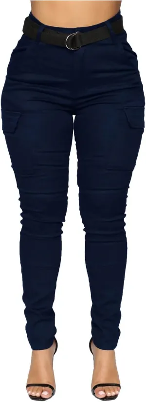 Women's High Waisted Skinny Jeans Slim Fit Casual Summer Outdoor Butt Lifting Tummy Control Stretch Denim Cargo Pants