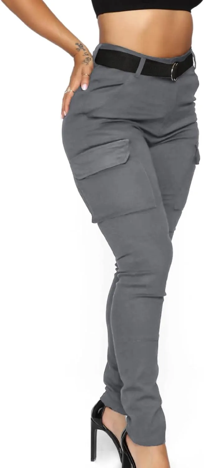 Women's High Waisted Skinny Jeans Slim Fit Casual Summer Outdoor Butt Lifting Tummy Control Stretch Denim Cargo Pants