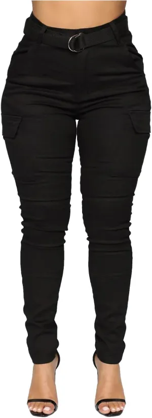 Women's High Waisted Skinny Jeans Slim Fit Casual Summer Outdoor Butt Lifting Tummy Control Stretch Denim Cargo Pants