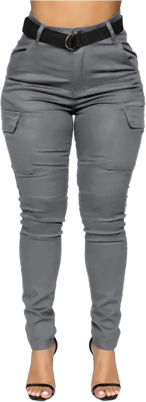Women's High Waisted Skinny Jeans Slim Fit Casual Summer Outdoor Butt Lifting Tummy Control Stretch Denim Cargo Pants