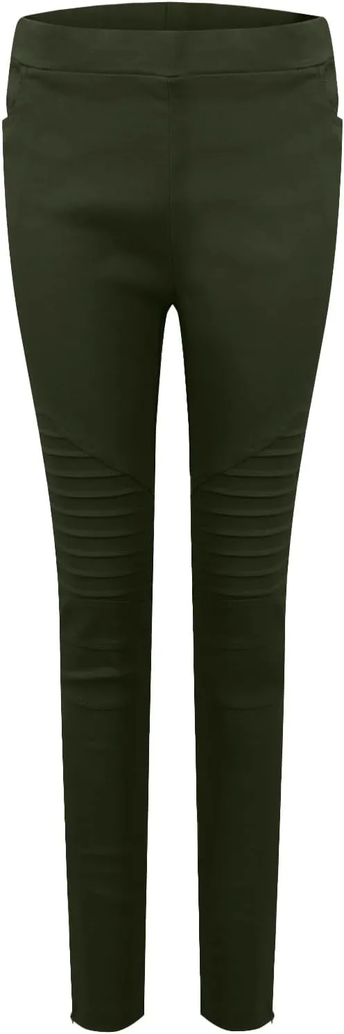 Women's High Waisted Skinny Jeans Stretch Cropped Pencil Pants Striped Jeggings Casual Denim Trousers with Pockets