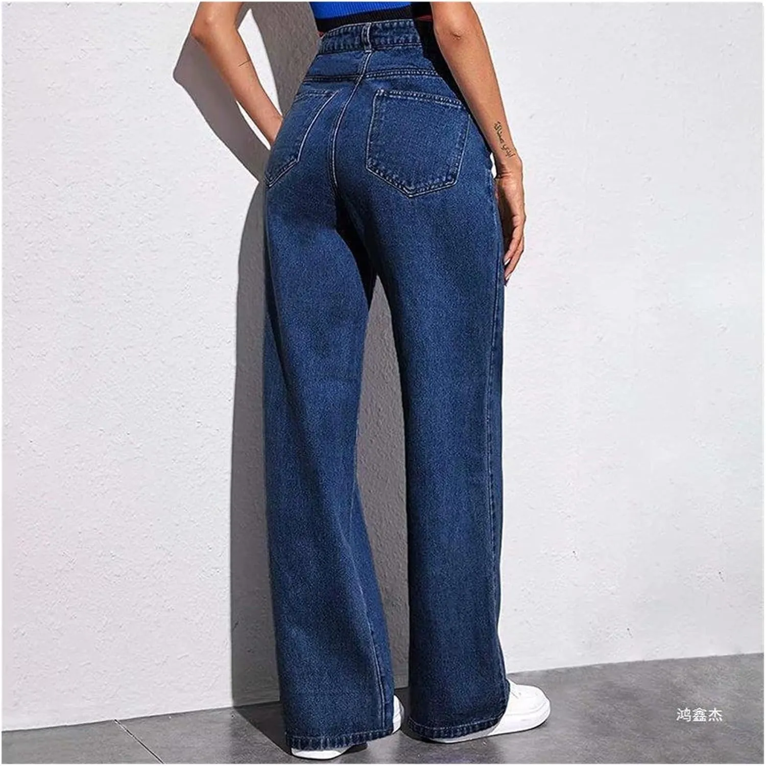 Women's High Waisted Wide Leg Baggy Stretch Denim Jeans lee Jeans for Women