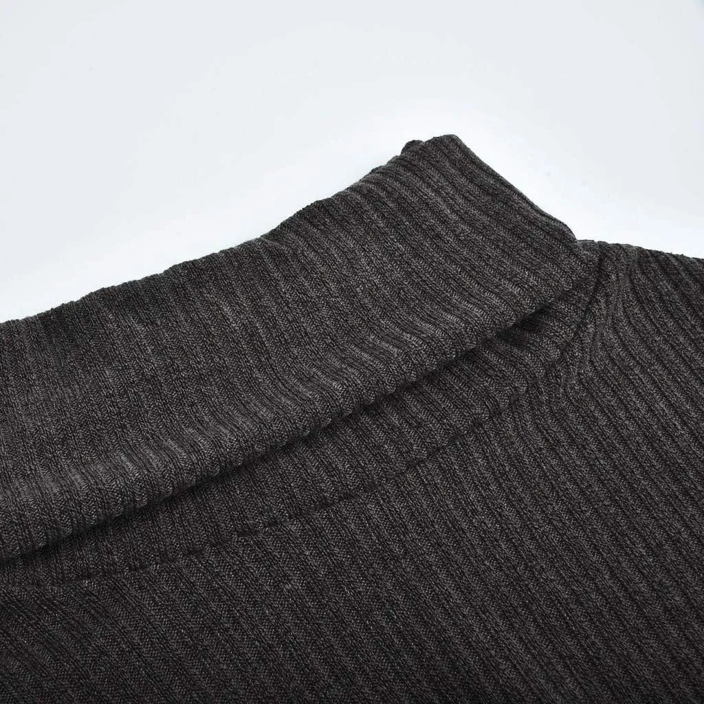 Women's Mock Turtleneck Sweaters Fashion Warm Winter Long Sleeve Pullover Cable Knit Sweaters Soft Jumper
