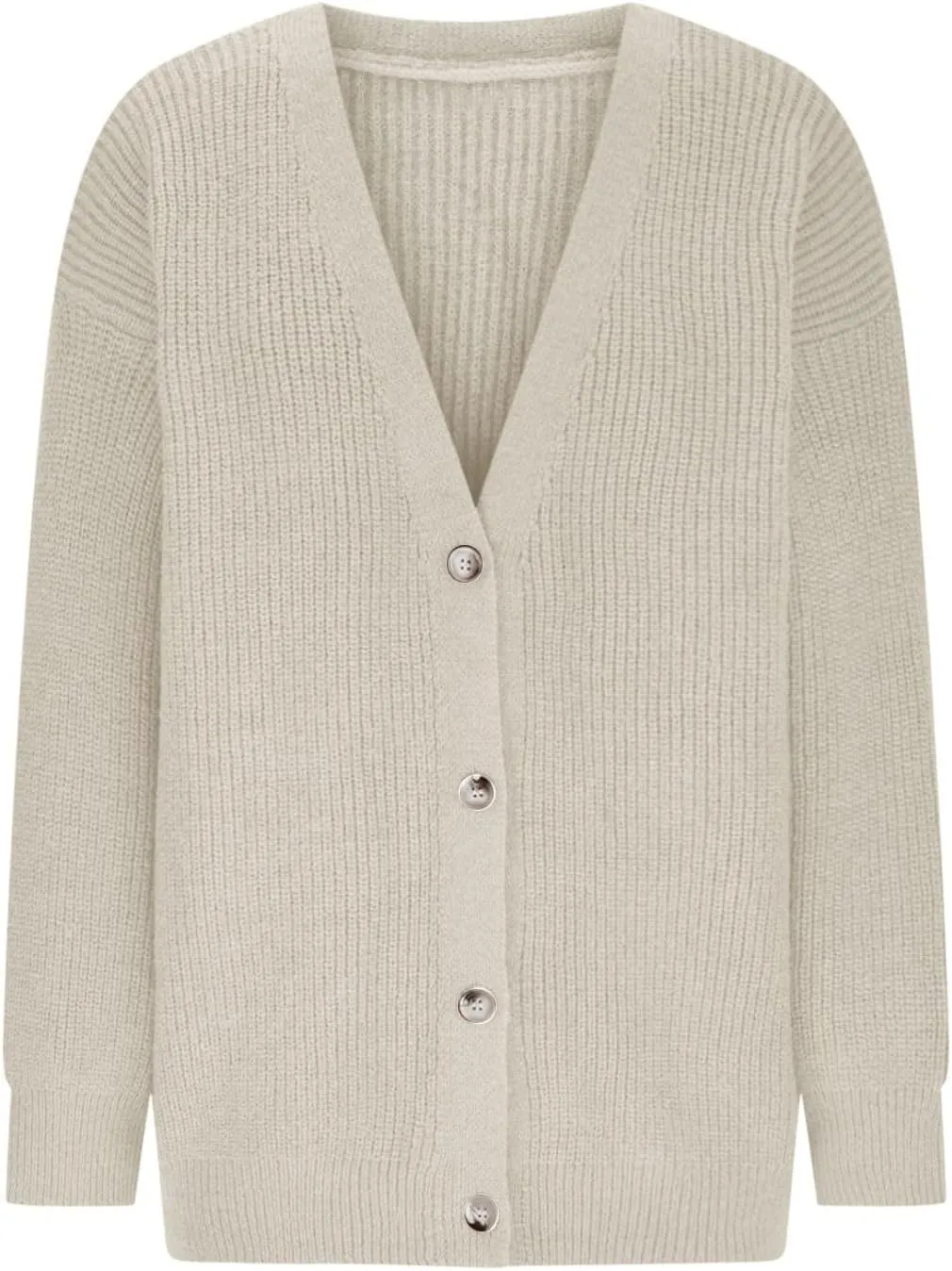 Women's Oversized Cable Knit Sweaters Long Sleeve Button up Chunky Cardigan Casual Fashion Outwear