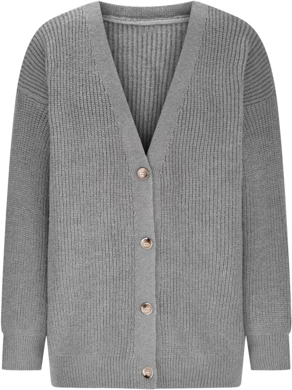 Women's Oversized Cable Knit Sweaters Long Sleeve Button up Chunky Cardigan Casual Fashion Outwear