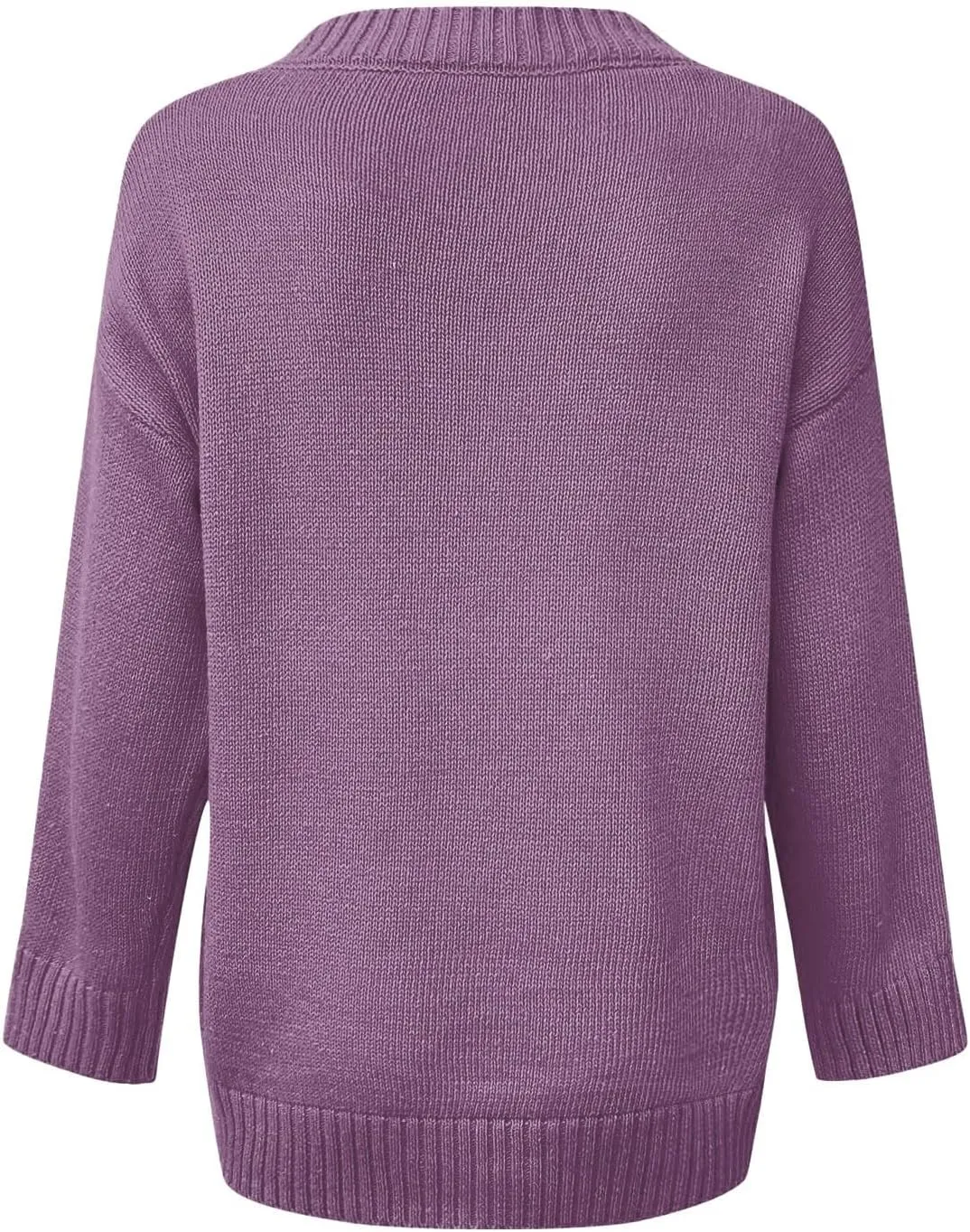 Womens Oversized Sweater Sexy Deep V Neck Cable Knit Sweaters Long Sleeve Loose Jumper Tunic Pullover Tops