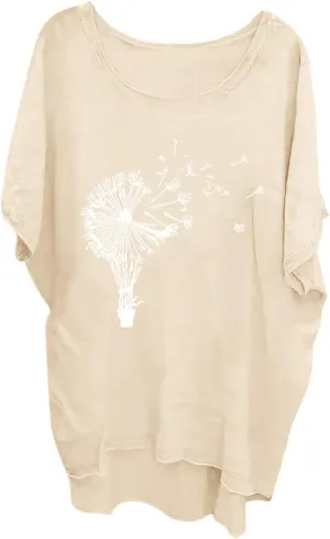 Womens Oversized Tshirts Round Neck Short Sleeve Blouse Dressy Casual Loose Tunics 2024 Summer Plus Size Contton Tops