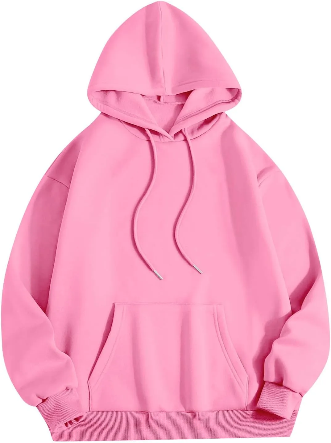 Women's Pink Graphic Hoodie 2024 Fall Winter Cute Preppy Sweatshirt Long Sleeve Drawstring Pullover Tops with Pocket