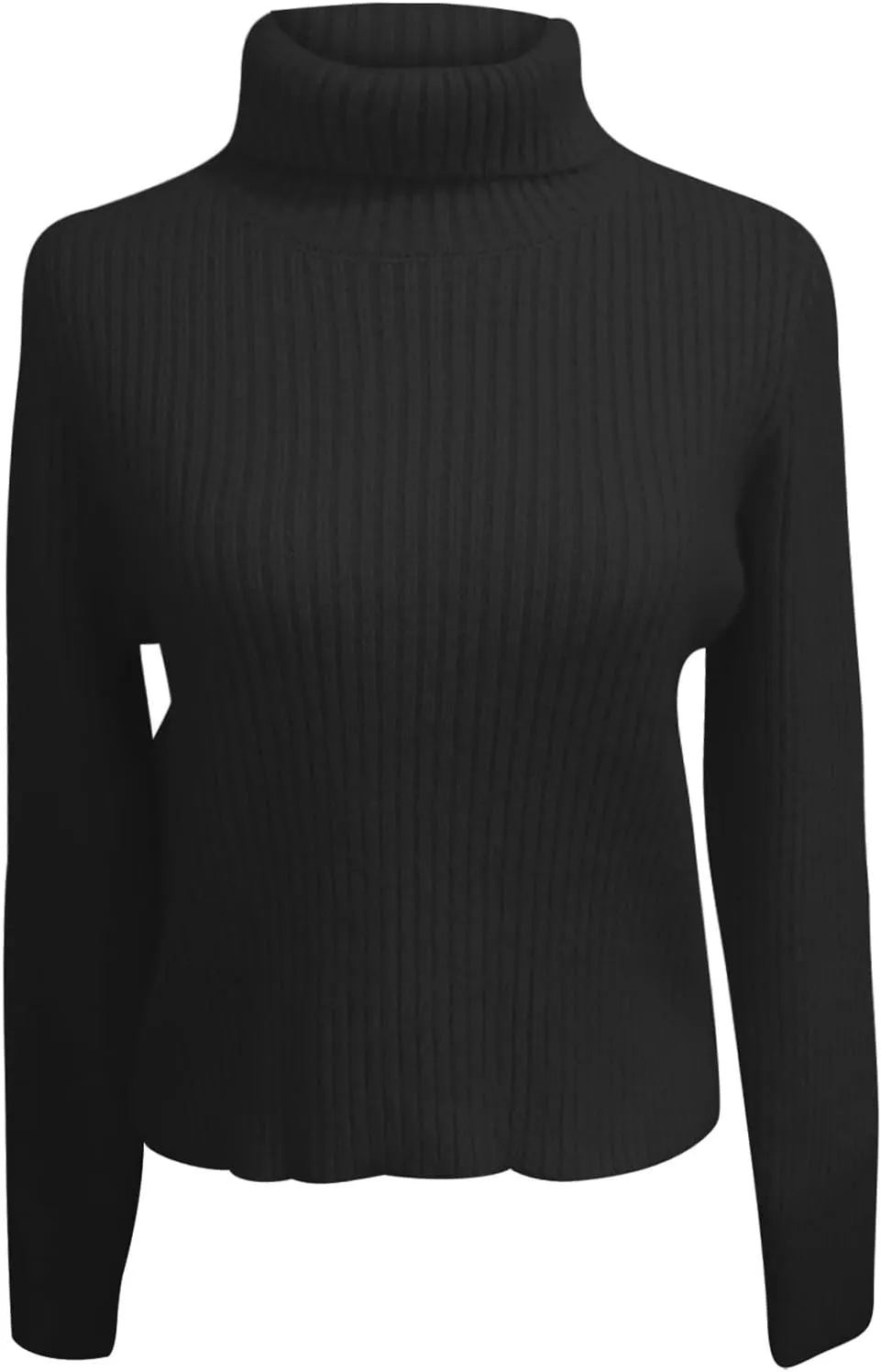Women's Turtleneck Sweaters Oversized Casual Pullover Solid Color Outfits Comfy Tops Long Sleeve Knit Clothes