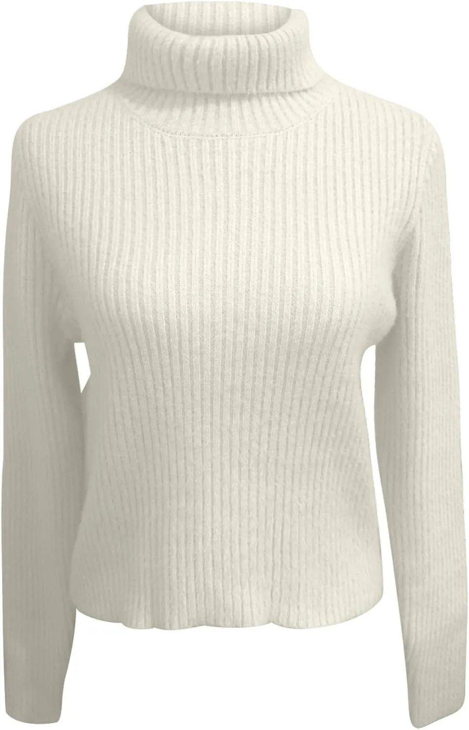 Women's Turtleneck Sweaters Oversized Casual Pullover Solid Color Outfits Comfy Tops Long Sleeve Knit Clothes