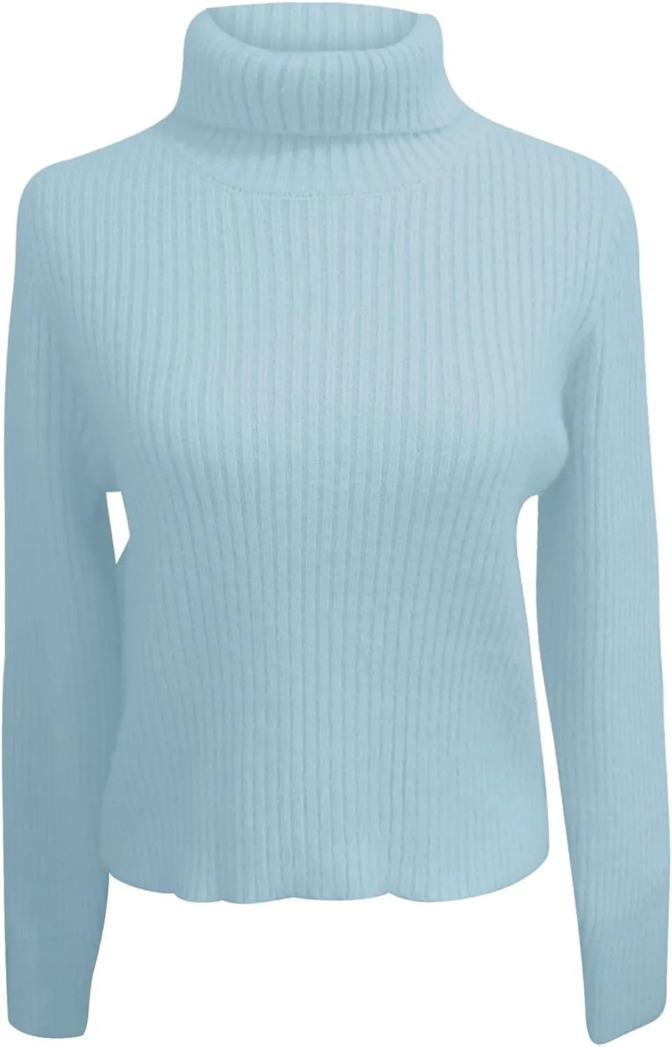 Women's Turtleneck Sweaters Oversized Casual Pullover Solid Color Outfits Comfy Tops Long Sleeve Knit Clothes