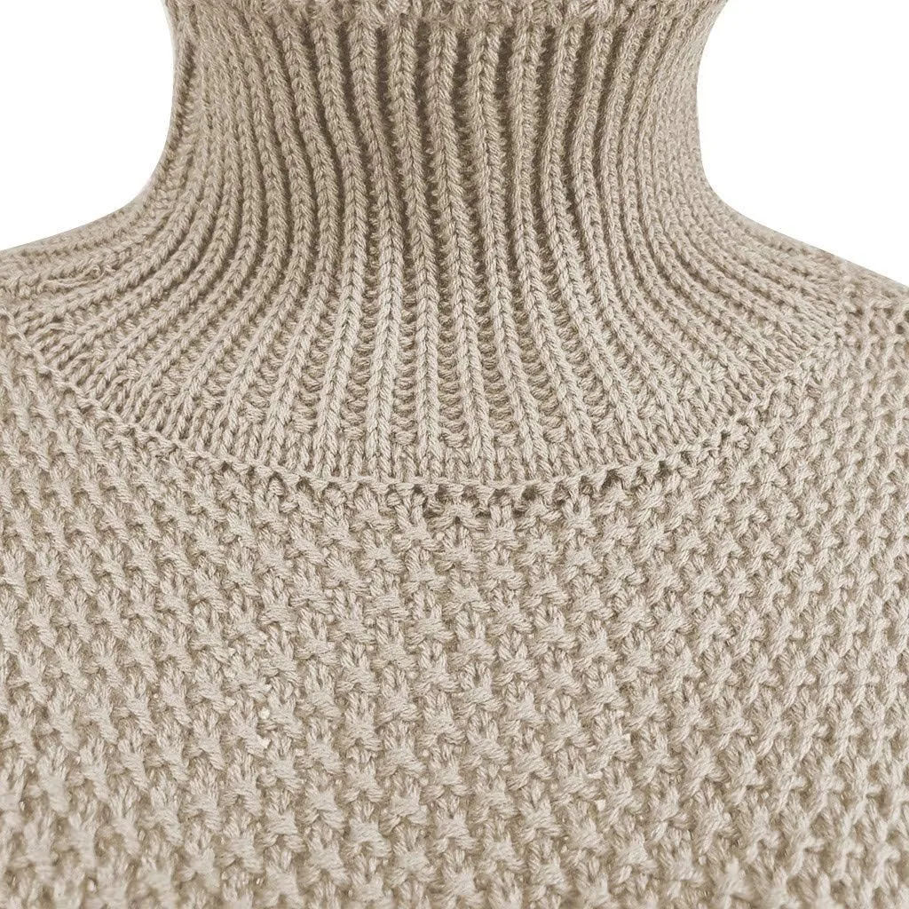 Womens Turtleneck Sweaters Plus Size Lantern Sleeve Ribbed Knit Pullover Casual Soft Solid Fall Winter Jumper Tops