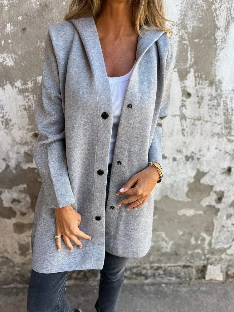 Women's Winter Wool Coat Casual Long Sleeve Button Down Shacket Jacket Plus Size Lapel Tartan Trench Coat with Pockets