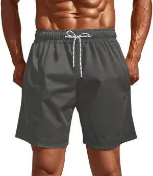 Xiaojmake Men's 5" Athletic Running Shorts Quick Dry Lightweight Workout Sports Gym Training Short Swim Trunks with Pockets
