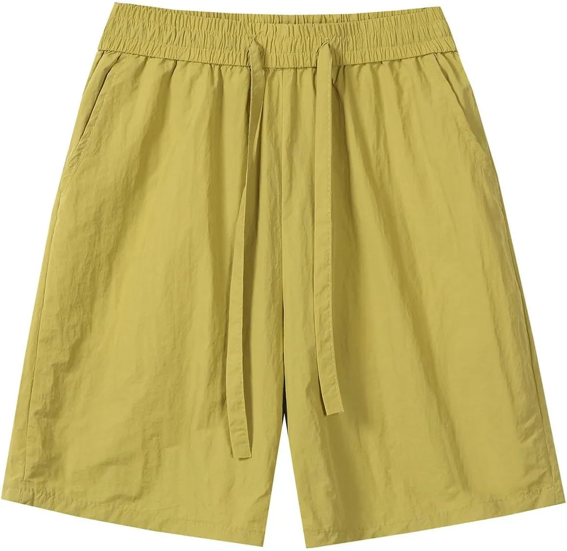 Xiaojmake Men's Pull-On Short Full Elastic Casual Gym Workout Shorts 7" Quick Dry Running Athletic Short with Zipper Pockets