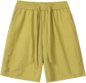 Xiaojmake Men's Pull-On Short Full Elastic Casual Gym Workout Shorts 7" Quick Dry Running Athletic Short with Zipper Pockets