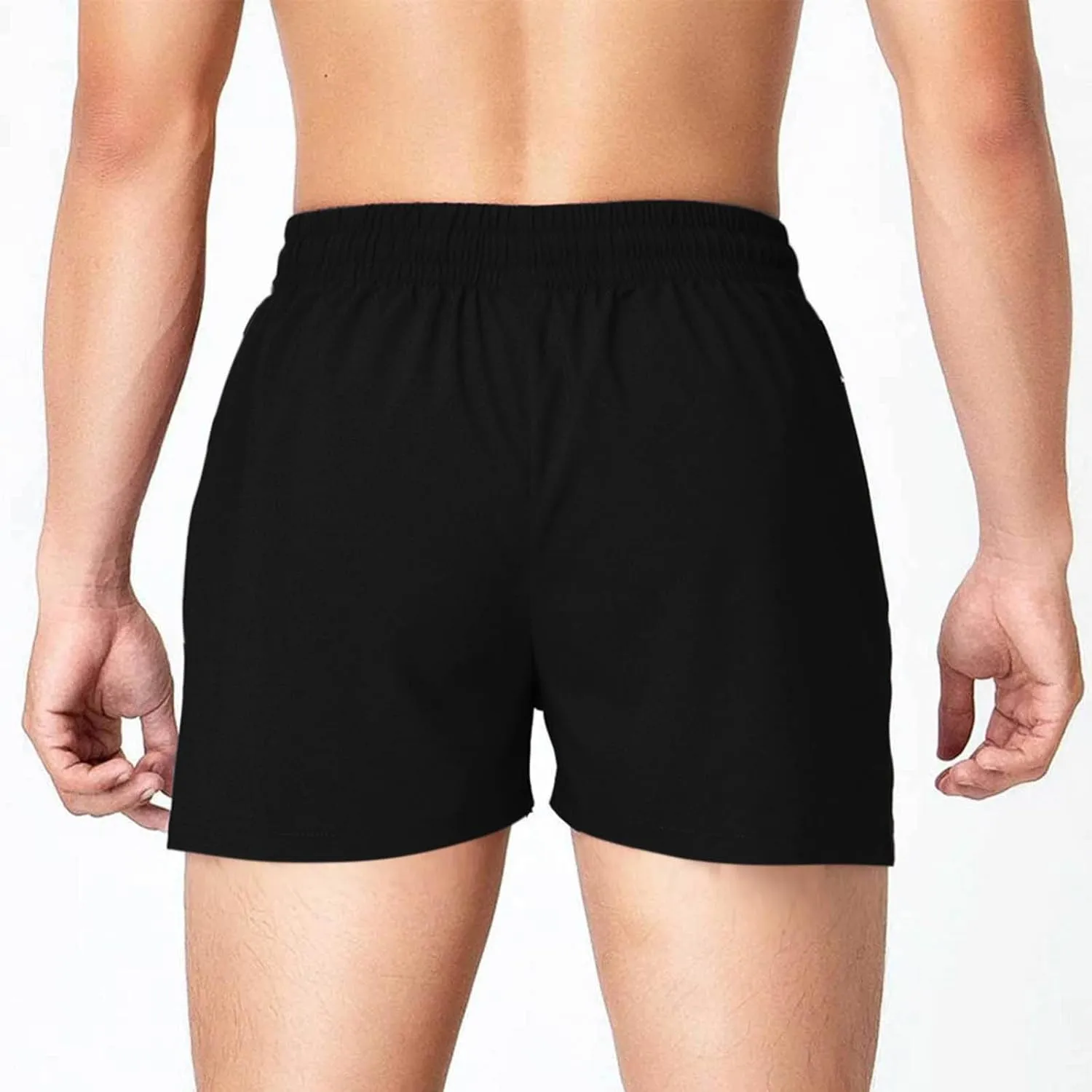 Xiaojmake Men's Running Shorts Quick Dry Athletic Gym Shorts with Zipper Pockets Water Resistant Workout Training Shorts