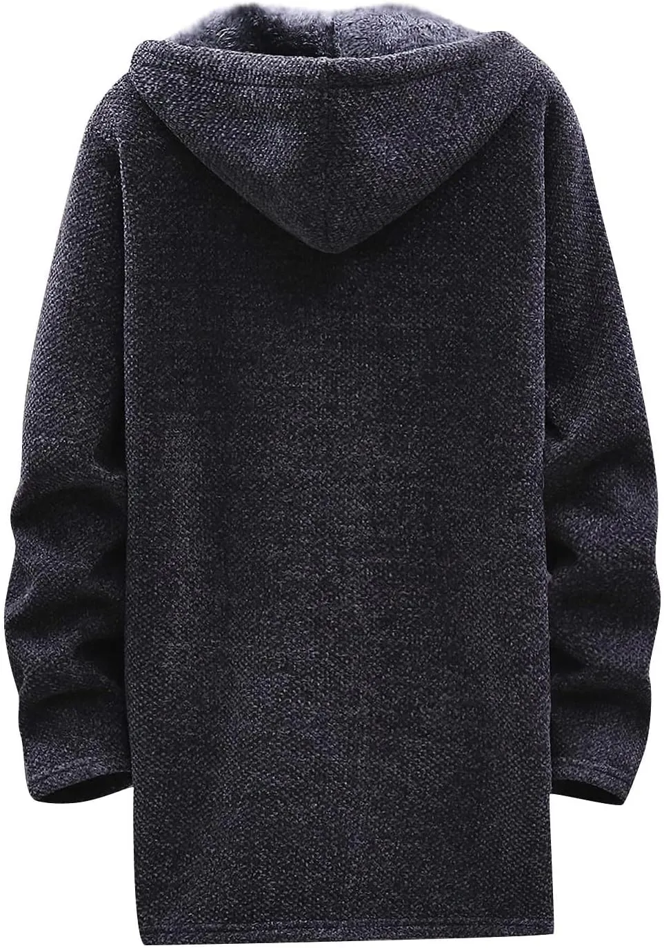 Ymosrh Mens Coat and Winter Men's Fashion Loose Cardigan Warm Lapel Hooded Jacket Sweater Lightweight Rain Jacket