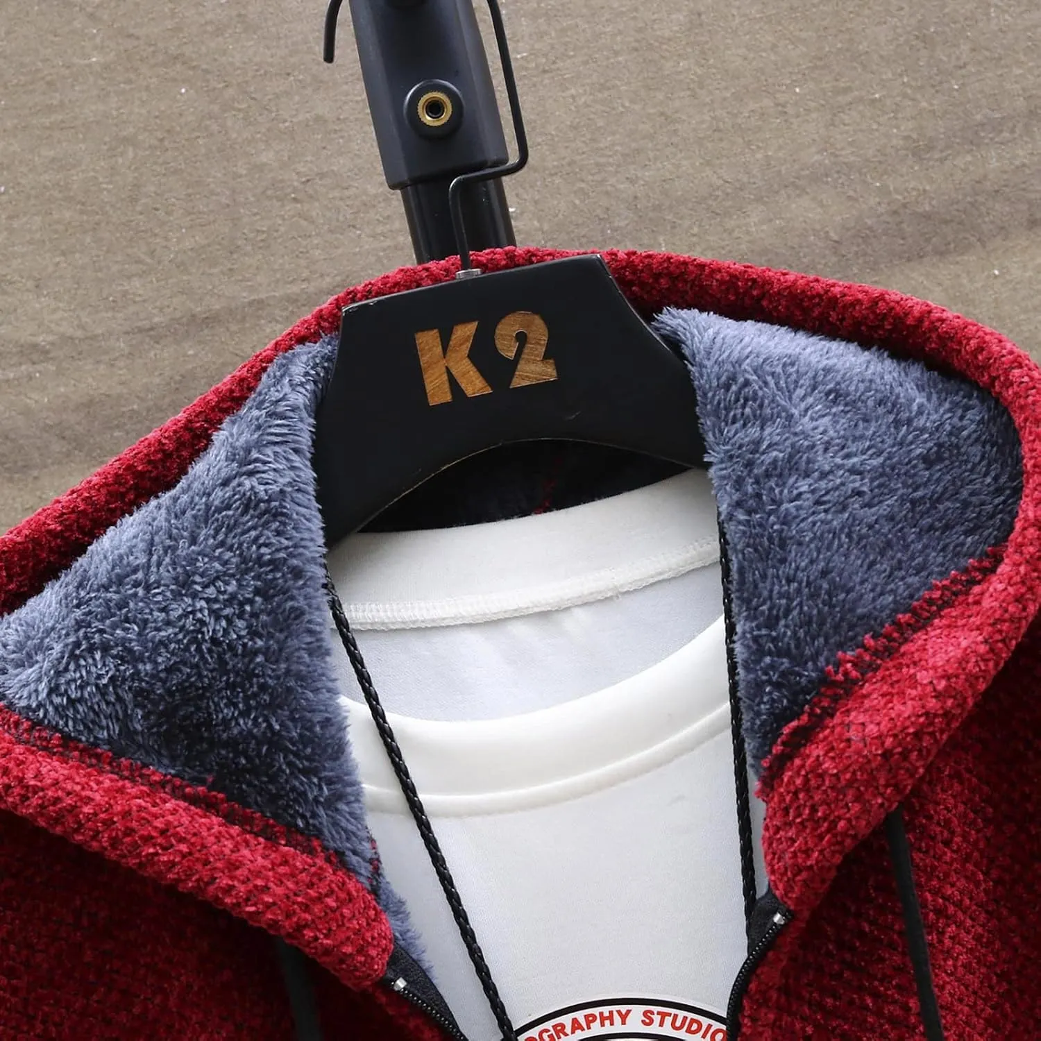 Ymosrh Mens Coat and Winter Men's Fashion Loose Cardigan Warm Lapel Hooded Jacket Sweater Lightweight Rain Jacket