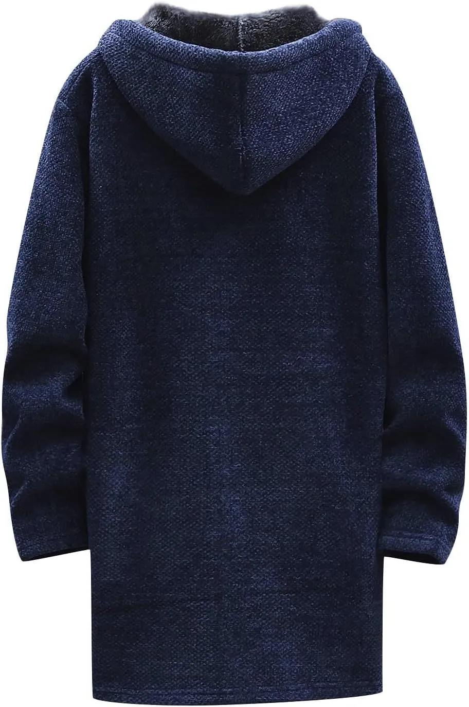 Ymosrh Mens Coat and Winter Men's Fashion Loose Cardigan Warm Lapel Hooded Jacket Sweater Lightweight Rain Jacket