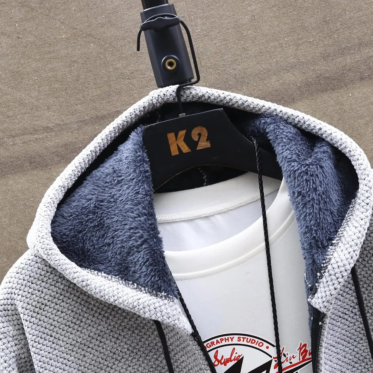 Ymosrh Mens Coats and Jackets Big Tall Men's Fashion Loose Cardigan Warm Lapel Hooded Jacket Sweater Coats Jackets