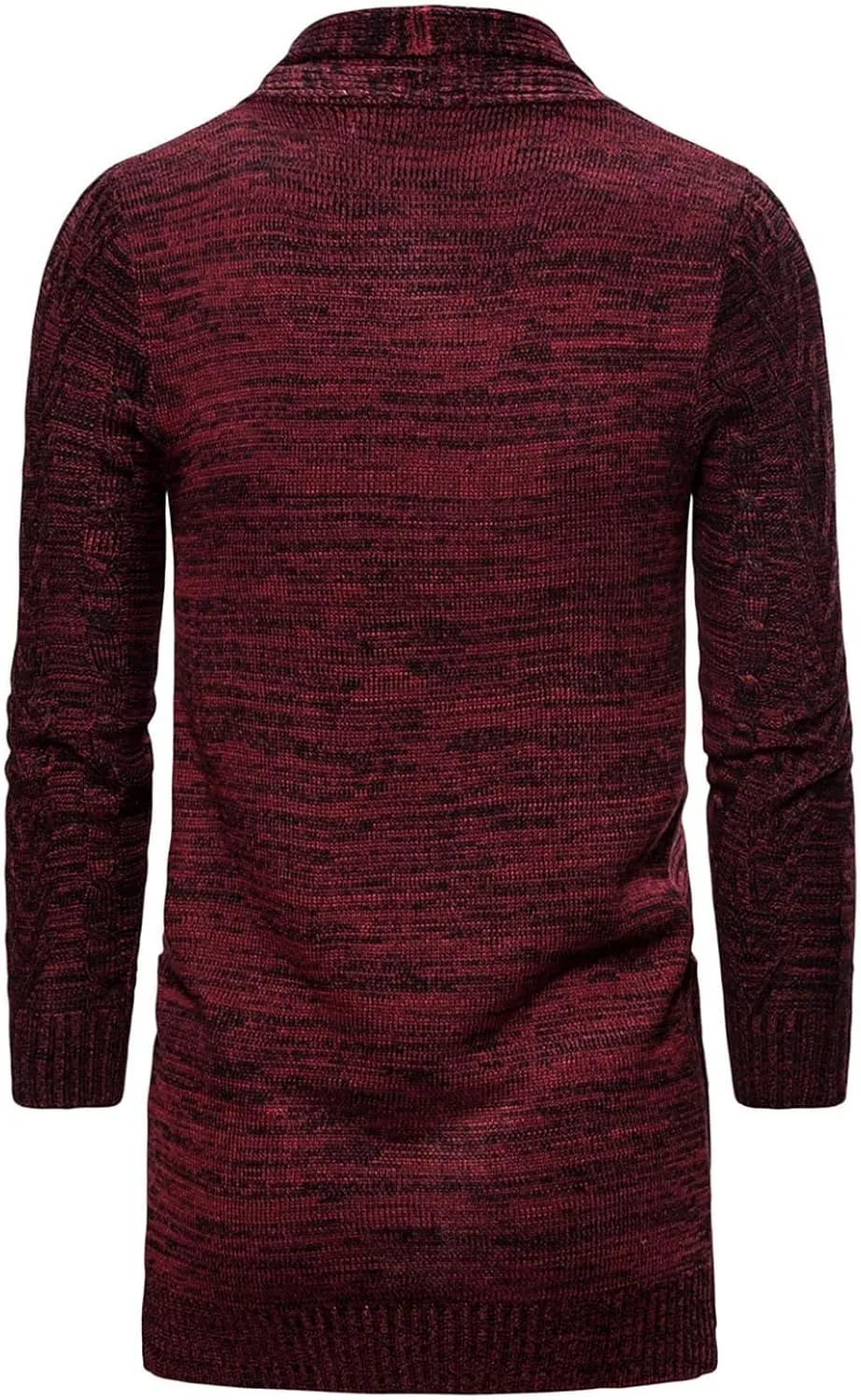 ZYXTIM Mens Cardigan Sweater Shawl Collar Chunky Warm Open Front Long Sleeve Knit Thick Slim Fit Hooded Sweaters with Pockets