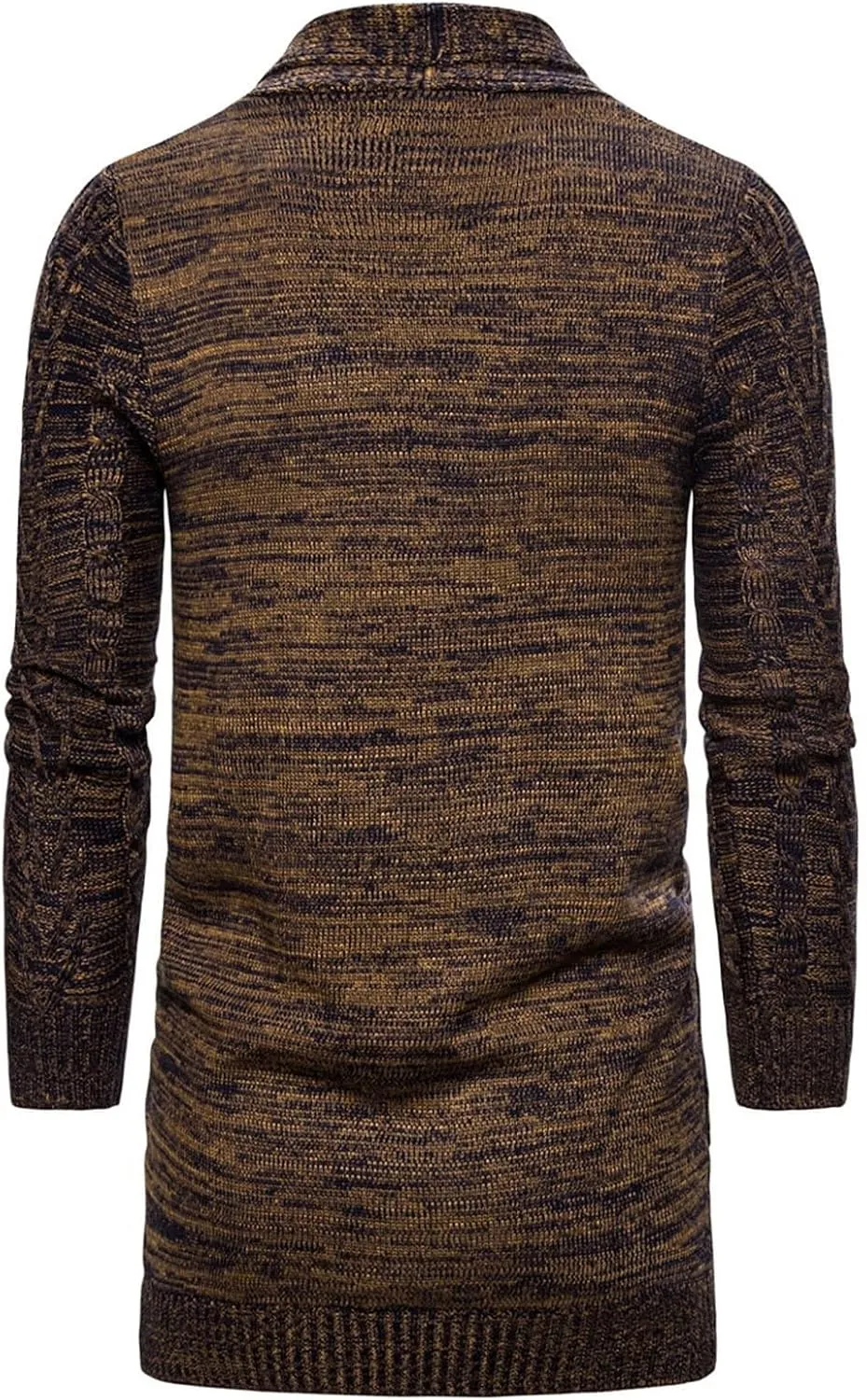 ZYXTIM Mens Cardigan Sweater Shawl Collar Chunky Warm Open Front Long Sleeve Knit Thick Slim Fit Hooded Sweaters with Pockets