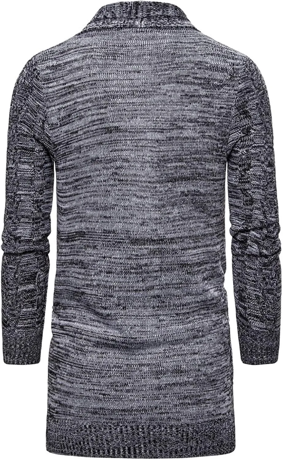 ZYXTIM Mens Cardigan Sweater Shawl Collar Chunky Warm Open Front Long Sleeve Knit Thick Slim Fit Hooded Sweaters with Pockets